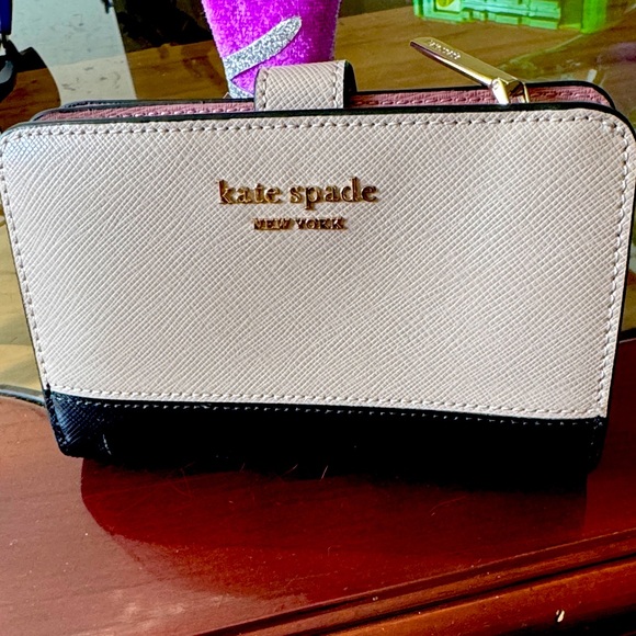 kate spade Handbags - Kate Spade Black and Cream Wallet